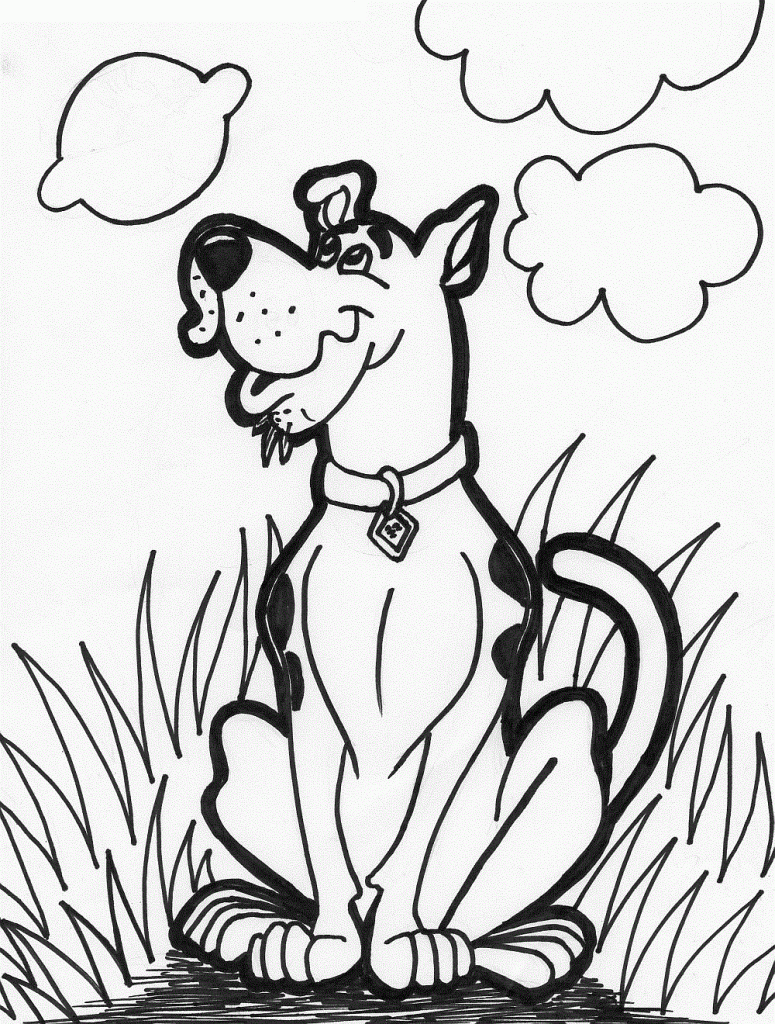 Plansa de colorat cu Scooby Doo 11 3